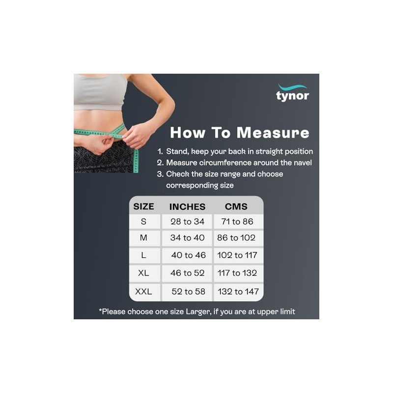Tynor Lumbo Sacral Belt, Grey, Medium, 1 Unit