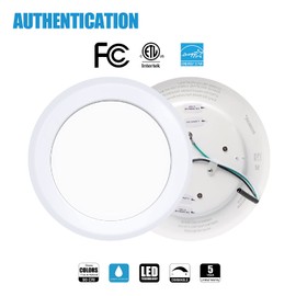 ECOELER 24 Pack 6” Dimmable LED Flush Mount Recessed Retrofit Ceiling Lights, 16.5W, 1000lm, 5000K Day Light, Energy Star & ETL-Listed, Installs into Junction Box Or Recessed Can