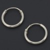 Sterling Silver 10 mm Plain Hoop Earrings