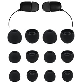 ALXCD Ear Tips Compatible with LG Tone Style HBS-SL5 Earbuds, 6 Pairs S/M/L Sizes Replacement Soft Silicone Earbuds Tips Eartips Ear Tips, Compatible with LG Tone Style HBS-SL5, Black