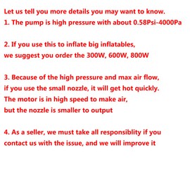 BOMPOW Electric Air Pump for Inflatables Air Mattress Pump Bed Pool Toy Raft Boat Quick Pump Black (AC Pump(130W))