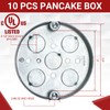Hicarer 10 Pcs 293 4 Round Shallow Electrical Box with