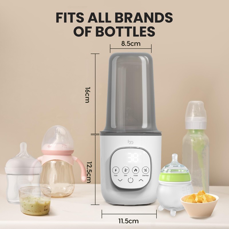 Baby Bottle Warmer, Warms Baby Feeds to Body Temperature in