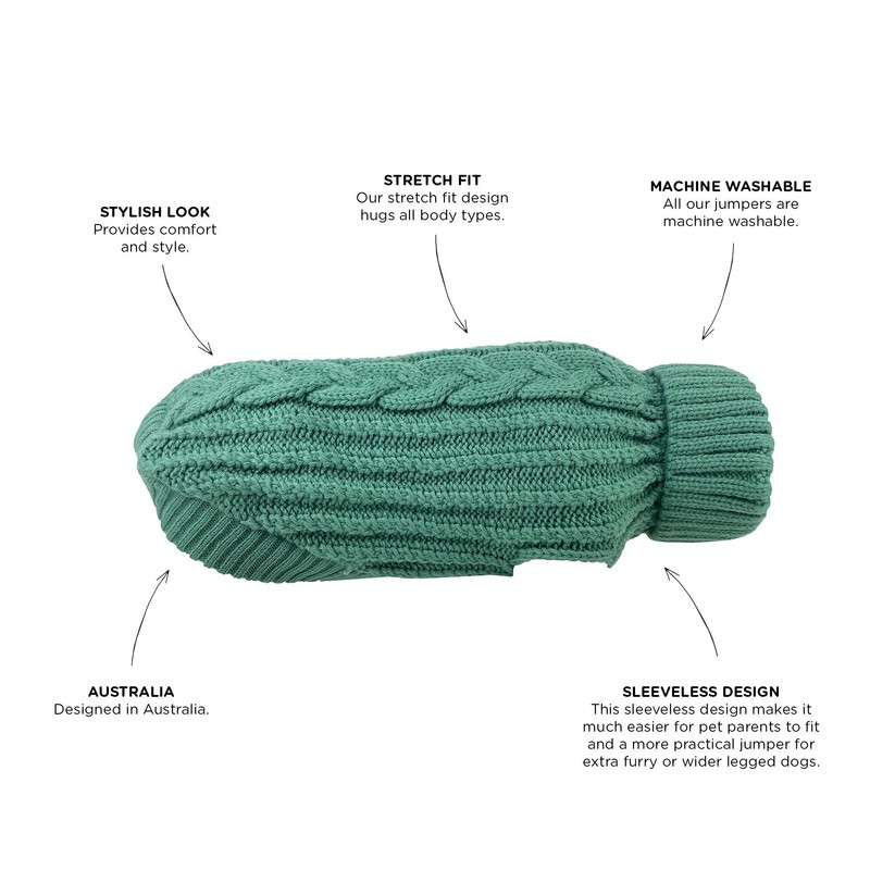 Huskimo Cali Knit Dog Jumper, Gumtree, 22cm