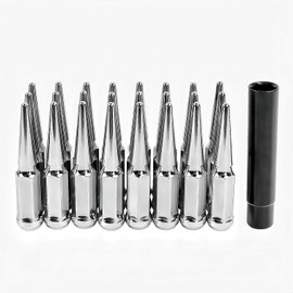 M14x1.5 Spike Lug Nuts 20pcs Black Lug Nuts Compatible with Camaro Corvette Impala