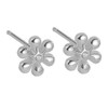 Cute Mini Flower Cubic Zirconia Stud S925 Sterling Silver Earrings