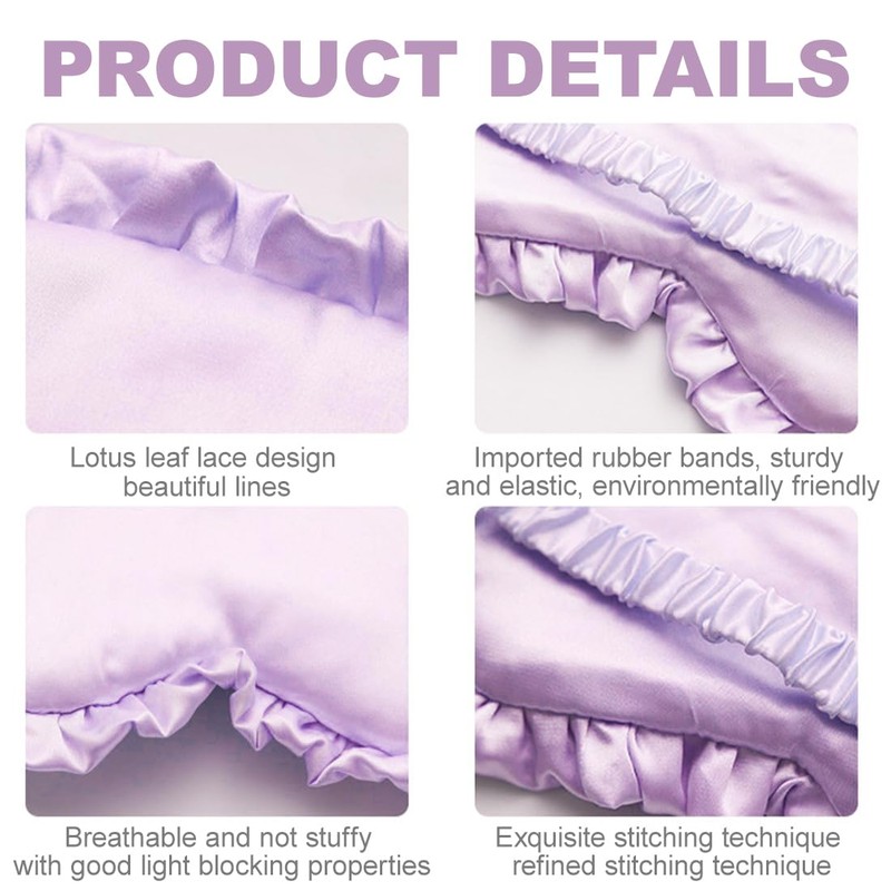 HAZMA 2 Stück Schlafmaske, Seiden-Schlafmaske Mit Verstellbaren Bändern, Schlafbrille Damen