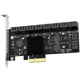 GLOTRENDS SA3220 20-Port PCIe X4 SATA Expansion Card, Compatible with Windows,Linux,Mac OS,NAS