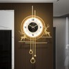 HEBOIX Gold Wall Clock for Living Room,Large Gold Decorative Wall