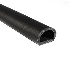Trim-Lok D-Shaped Rubber Seal – .50” Height, .50” Width, 25’ Length – EPDM Foam Seal with HT (General Acrylic) Pressure Sensitive Adhesive System, Door/Window Weather Seal for Cars, Trucks, RVs, Boats