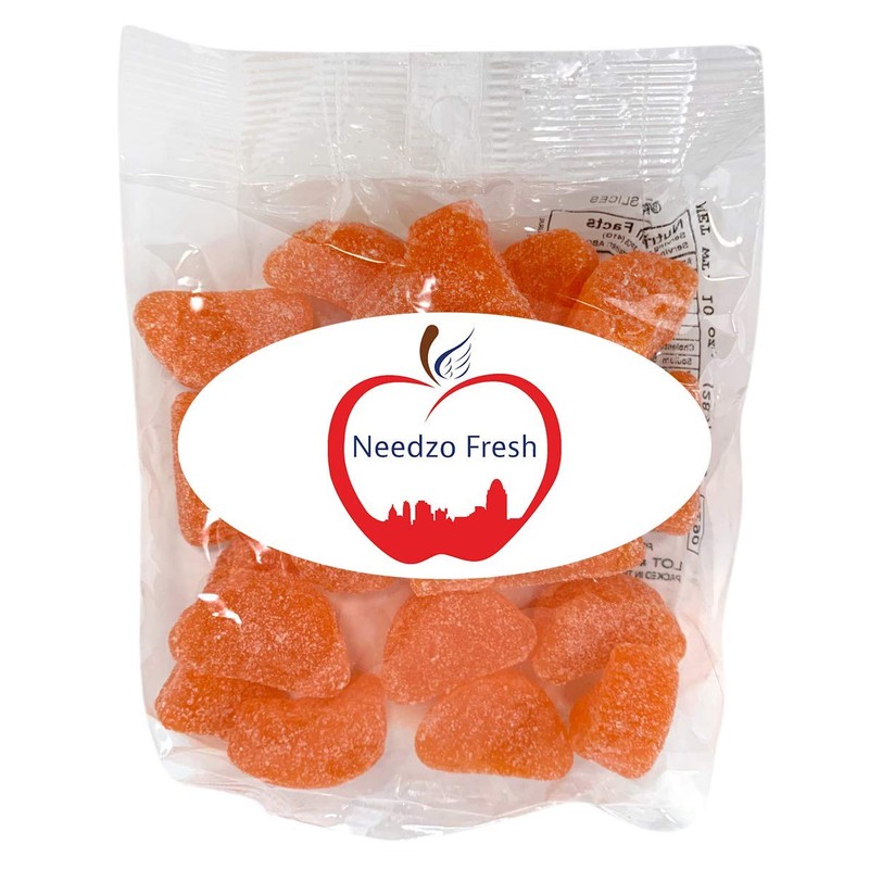Needzo Fresh Orange Slices Wedges Candy Pieces, 2 Bags, 10