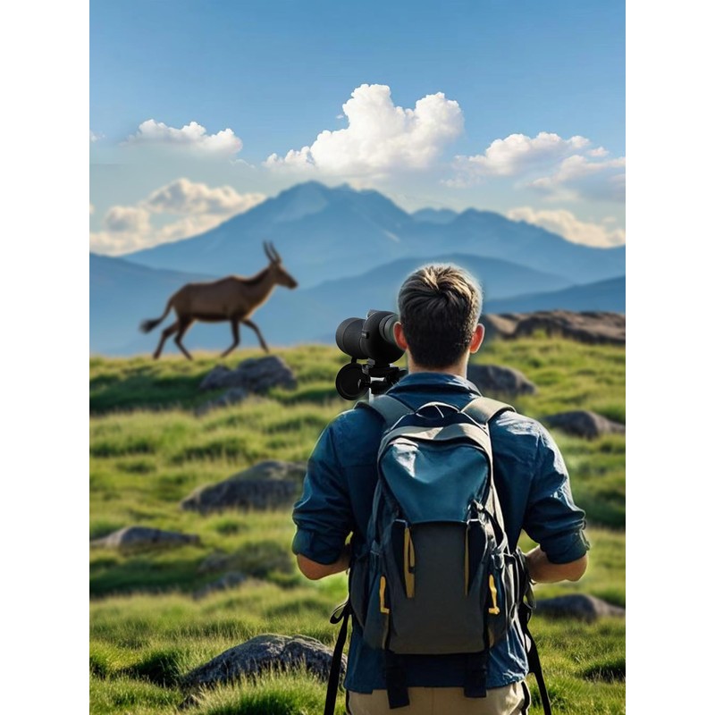 Spotting Scope Monocular Telescope High Magnification HD 25-75x60 Variable Multiplier