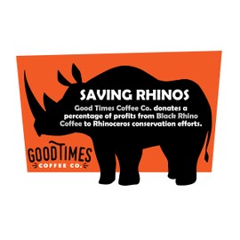 Black Rhino Espresso Roast Coffee, Single Serve Cups for Keurig K-Cup Brewers, 12 Count