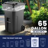 Plasticplace 65 Gallon Trash Bags │ 2.7 Mil │ Clear
