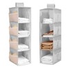 QUMENEY 2 Pcs Hanging Wardrobe Storage Closet Organiser Hanging Storage