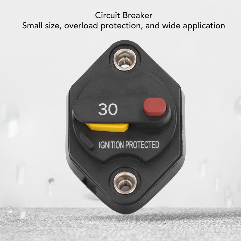 Circuit Breaker Fuse Overcurrent Protector Waterproof with Manual Reset Button