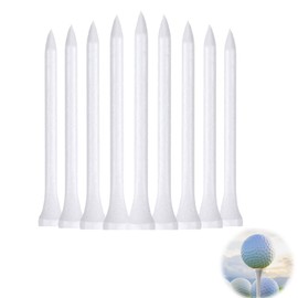 Wzenclave 100Pcs Wooden Golf Tees White Bulk Wooden Golf Table Durable Professional Natural Golf Accessories Suitable Reduces Friction and Provides More Stable Side Rotation for Men and Woman