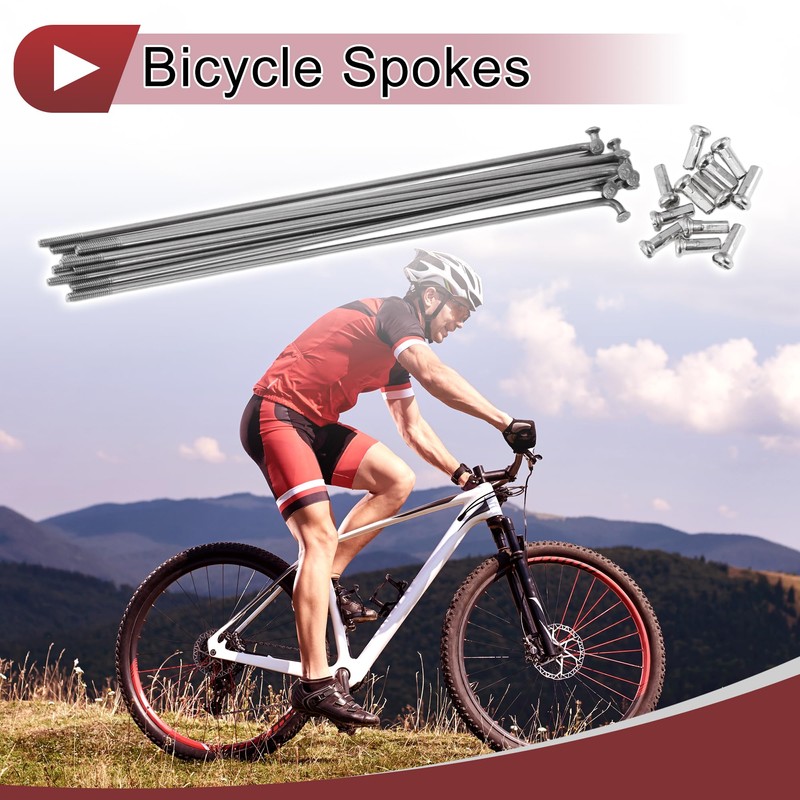 HEROFFIX 12 Set 14G Bicycle Spokes 131mm Bike Wheel Spokes