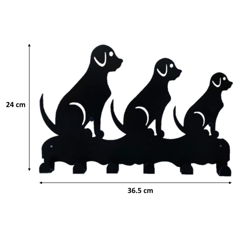 Dycmetal - Perchero para pared perros, colgador para correa de