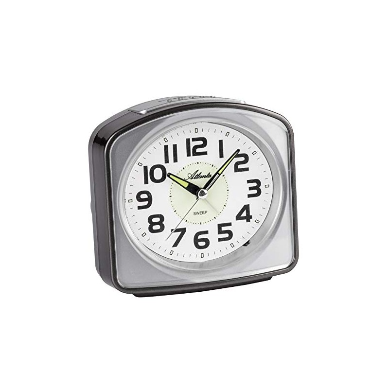 Atlanta 2150/4 Large Bell Alarm Clock without Ticking Loud Ringtone