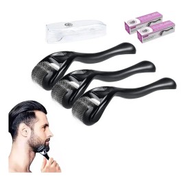 3pzs Rodillo Facial Titanio 0.33mm Para Colágeno