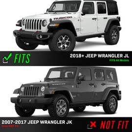 USR 18-24 Wrangler JL HOOD LATCHES Metal Construct Lock Catch – Hoodlatch Set (2pc) Compatible with 2018-2024 Jeep Wrangler JL Unlimited Rubicon Sahara Sport and 2019-2024 Gladiator JT (SKULL Edition)