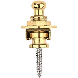 Guitar Strap Lock, Strap Locks Gold Guitar Strap Buttons Metal Security Quick Release Guitar Strap Locks Set, Gold