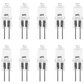 SQXBK G4 Light Bulb 10pcs G4 12V 35W Bi-Pin Warm White Clear Halogen Capsule Lamp Bulbs Capsule Bulb