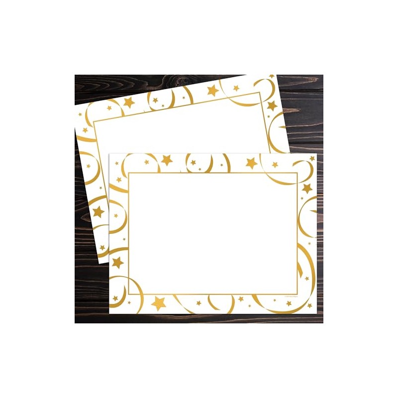 Great Papers! Golden Star Foil Certificates, 8.5" x 11", 15