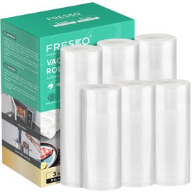 FRESKO Vacuum Sealer Bags Food Rolls 6 Packs - 8" x 20' & 11" x 20'