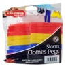 Kingfisher Grip Storm Clothes Pegs, Blue, Large, Pack of 24