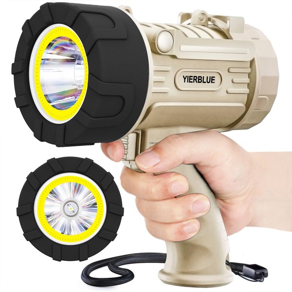 YIERBLUE Rechargeable Spotlight Floodlight Combo 1000,000 Lumen LED, IP67 Waterproof