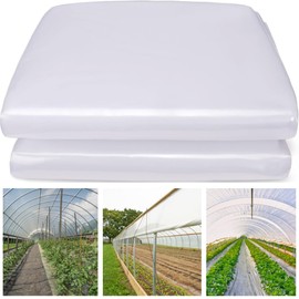 Farm Plastic Supply - Clear Greenhouse Plastic Sheeting - 6 mil - 4 Year UV Resistant Polyethylene Greenhouse Film, Replacement Cover, Hoop House Green House Cover for Gardening, Farming (32' x 25')