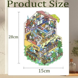 2 PCS Sticker Therapy Store, Sticker Therapy, 3D Sticker Scene, Scene Stickers 3D Make for Fun Cute 3D Stickers, Forest Tree House, Canned Apartment, with Tweezers (Super Large Edition)