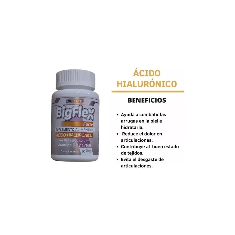 Acido Hialuronico Bigflex Reforzado Vitamina D3 Pack 2 Frasc