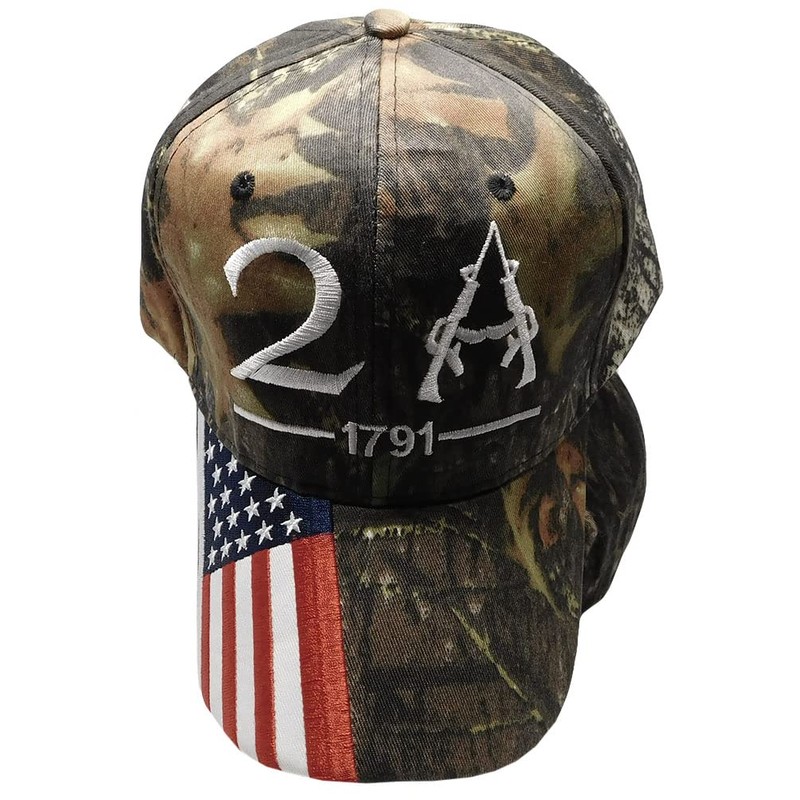 2A 2nd Amendment 1791 USA Flag On Bill 100% Cotton