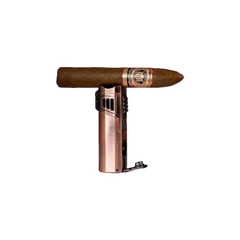 Vertigo Crown Quad Torch Lighter with Cutter (Copper)