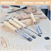 GREBSTK 11in Wood Chisel Set for Woodworking, 4pcs Chrome Vanadium