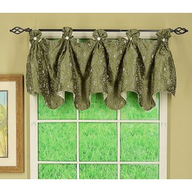 Today's Curtain Madison Reversible Button Valance 20" L, Sage