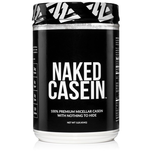 NAKED Casein - 1Lb Micellar Casein Protein - Bulk, GMO-Free,