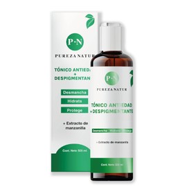 PUREZANATUR Tónico Antiedad manchas Hidratante facial reductor de pigmentación | Tónico antiedad que rehidrata, protege y rejuvenece tu piel con efecto anti-manchas para rutina skincare 500ml