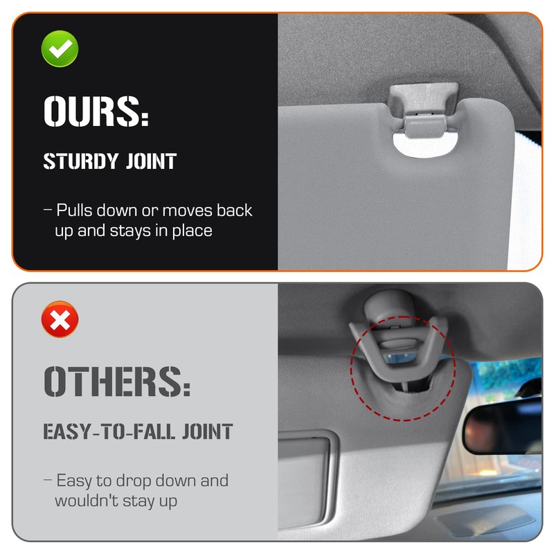 Sun Visor with Vanity Light for 2006-2013 Toyota RAV4, Left