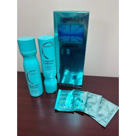 MALIBU "SWIMMERS" Wellness Kit Shampoo/Conditioner /4 Swimmer Therapy Treatments