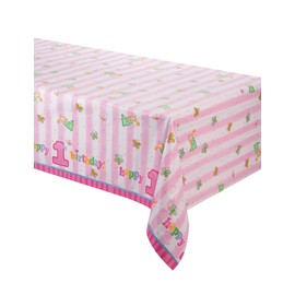 Fun At One Girl Plastic Tablecover