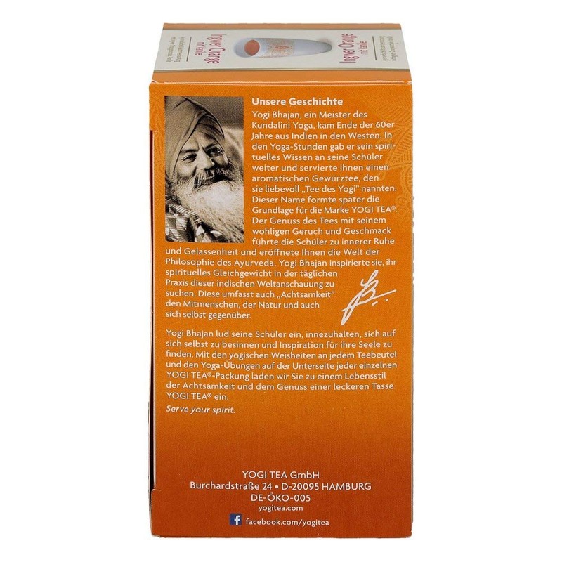 Yogi Tea Ginger Orange + Vanilla Organic Filter Bag