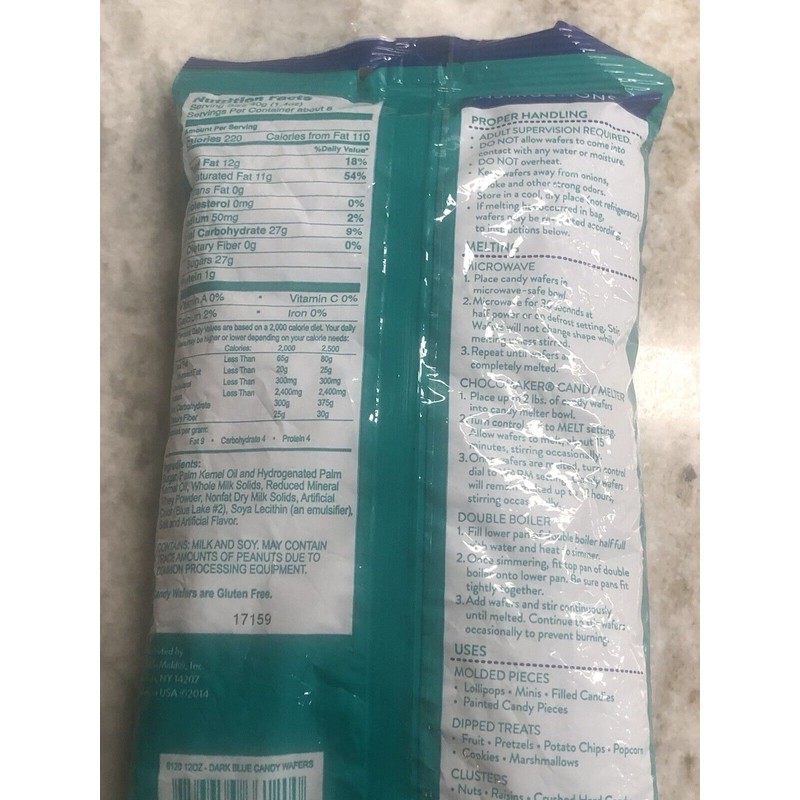 Make n Mold Dark Blue Vanilla Flavored Candy Wafers-12oz