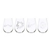 Musical notes stemless wine glass (set of 4)