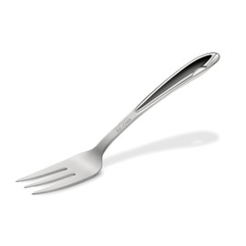 All-Clad Specialty Stainless Steel Fork 10-Inch, Perfect for Cooking and Serving, Ergonomic Handle, Kitchen Tool, Dining Essential, Cutlery, Silverware, Table, Home, Restaurant, Dishwasher Safe Silver