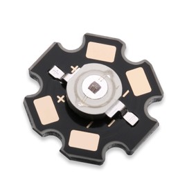 LEDGUHON 5Pcs 940nm 3W IR High Power LED Chip Infrared Emitting Illuminator with Aluminum Plate 20mm Star PCB Base Heat Sink for Infrared Transmitter (IR 940-945nm,DC 1.2-1.6V,700mA,42mil chip)