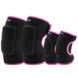 ONTYZZ Rodilleras y Coderas Ajustables para niños con Almohadillas SBR Gruesas Rodilleras y Coderas Ajustables Suaves para niños niñas niños Adolescentes protección para niños
